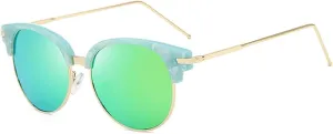 Fashion Round Metal Frame Men And Women Sunglasses Outdoor Driving Party Decoration Vacation Sun Glasses
