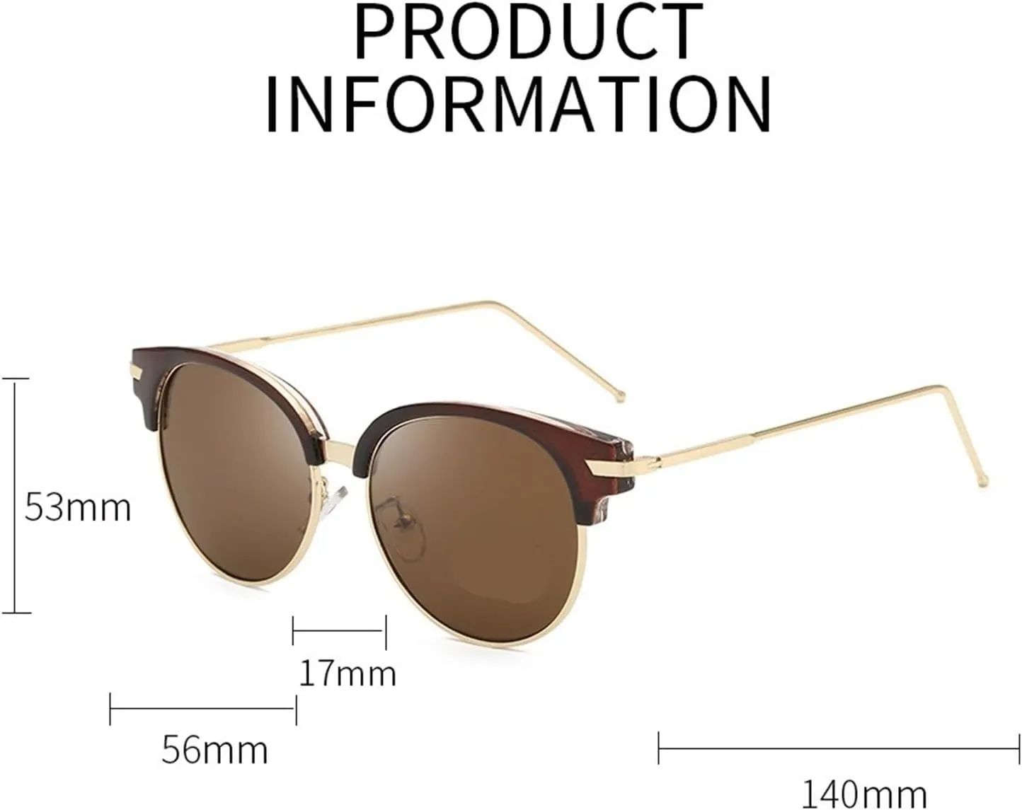 Fashion Round Metal Frame Men And Women Sunglasses Outdoor Driving Party Decoration Vacation Sun Glasses