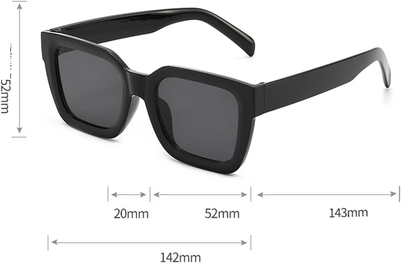 Fashion Square Frame UV400 Sunglasses For Men And Women Outdoor Polarized Driving Vacation Party Photo Sun Glasses