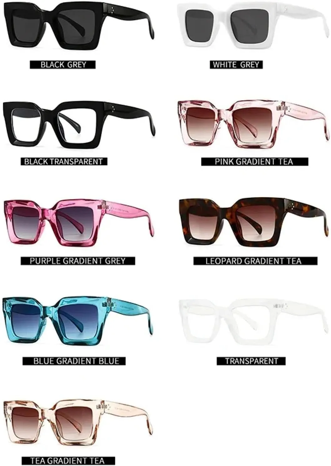 Fashion Sunglasses Women Men Vintage Sun Glasses for Women Unique Flat Top Eyewear Shades Uv400
