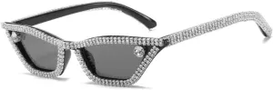 Fashion Women Diamond Sunglasses Vintage Small Rhinestone Cat eye Sunglasses Female Crystal Red Glasses Eyewear