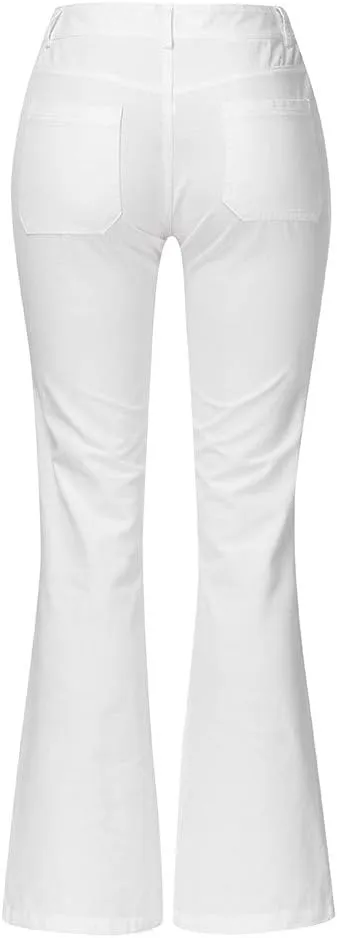 Flare Jeans for Women High Waisted Bell Bottom Jeans Stretch Slimming Denim Pants Vintage Stretch Wide Leg Jeans