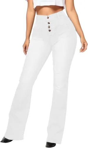 Flare Jeans for Women High Waisted Bell Bottom Jeans Stretch Slimming Denim Pants Vintage Stretch Wide Leg Jeans