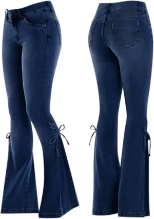 Flare Jeans for Women Women's Bootcut Bell Bottom Jeans High Waisted Stretch Slimming Bell Bottoms Jeans