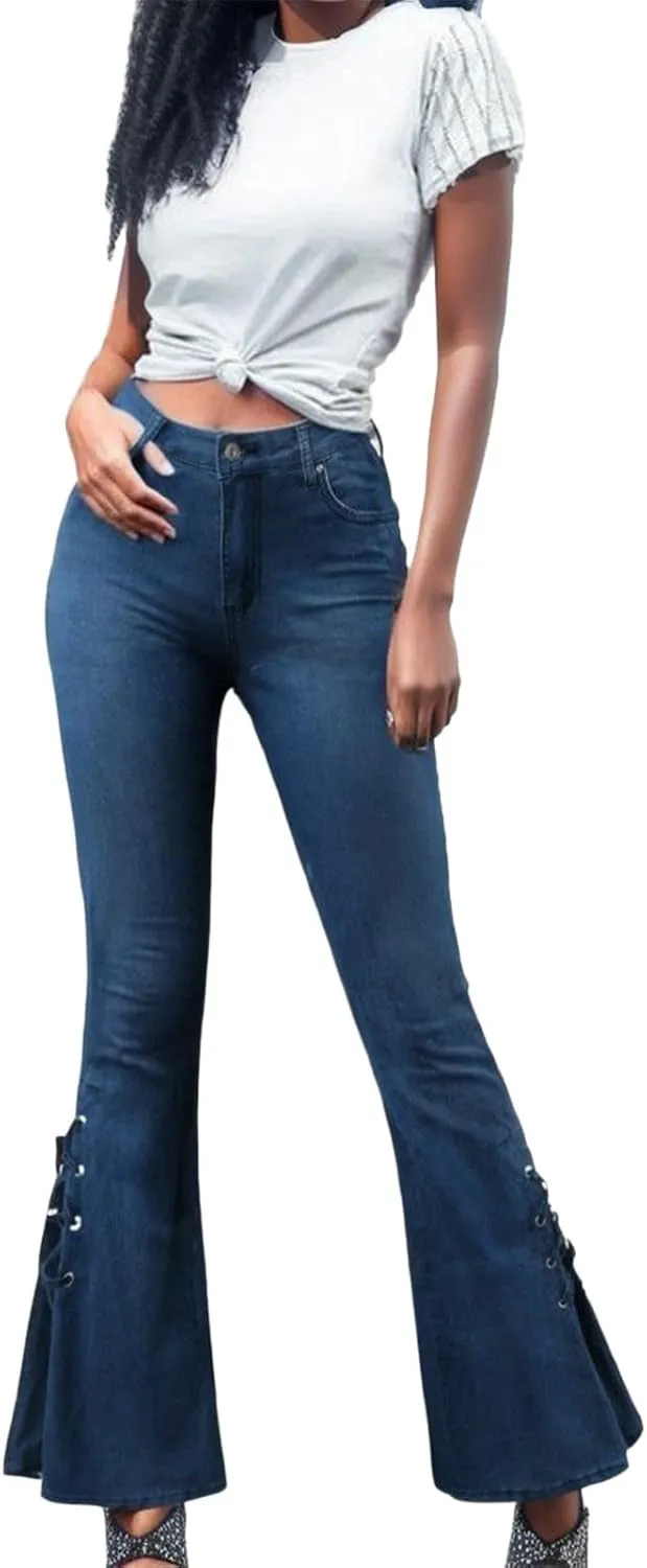 Flare Jeans for Women Women's Bootcut Bell Bottom Jeans High Waisted Stretch Slimming Bell Bottoms Jeans