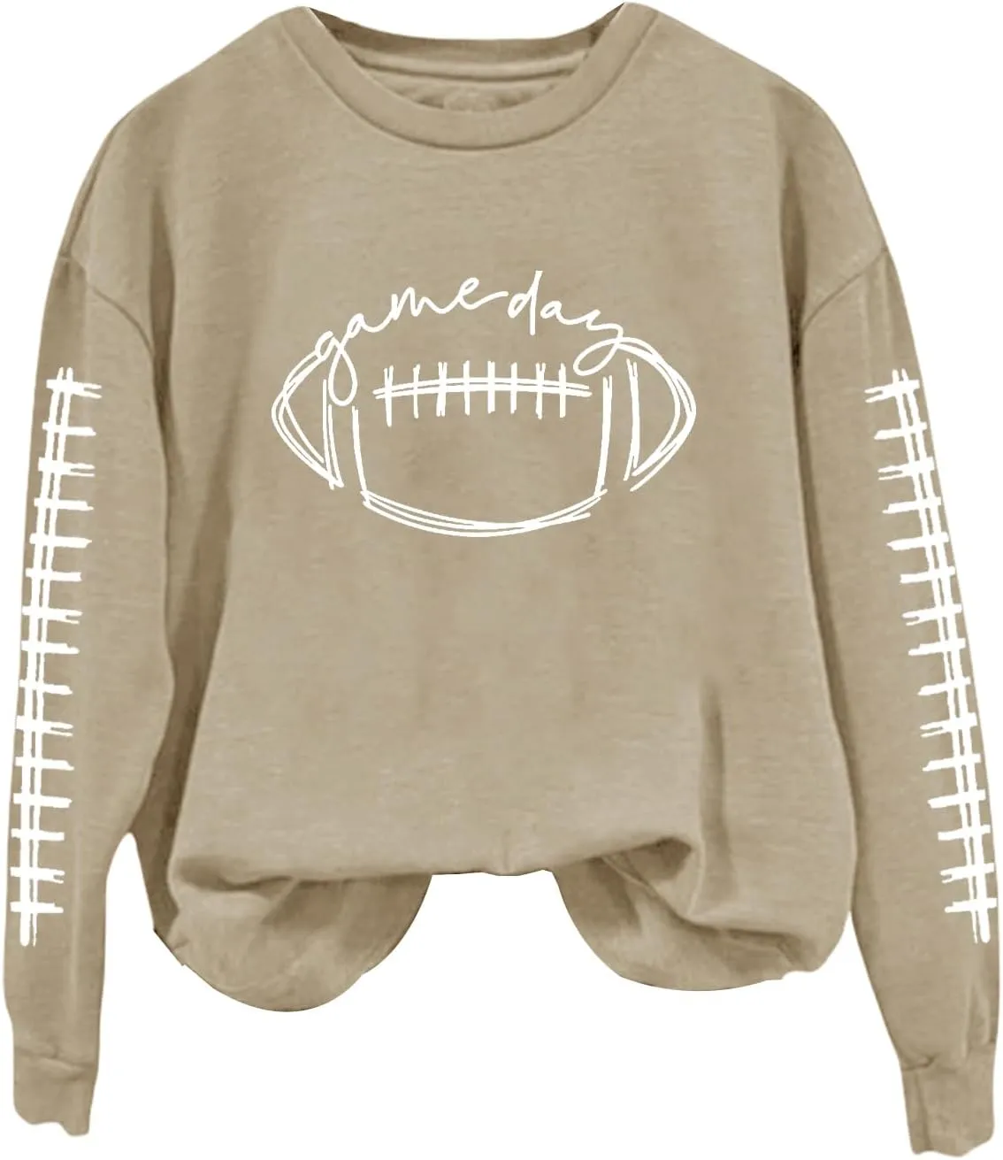 Football Sweatshirts for Women Game Day Sweatshirts Graphic Printed Hoodies Long Sleeve Pullover Tops Tunic Tops