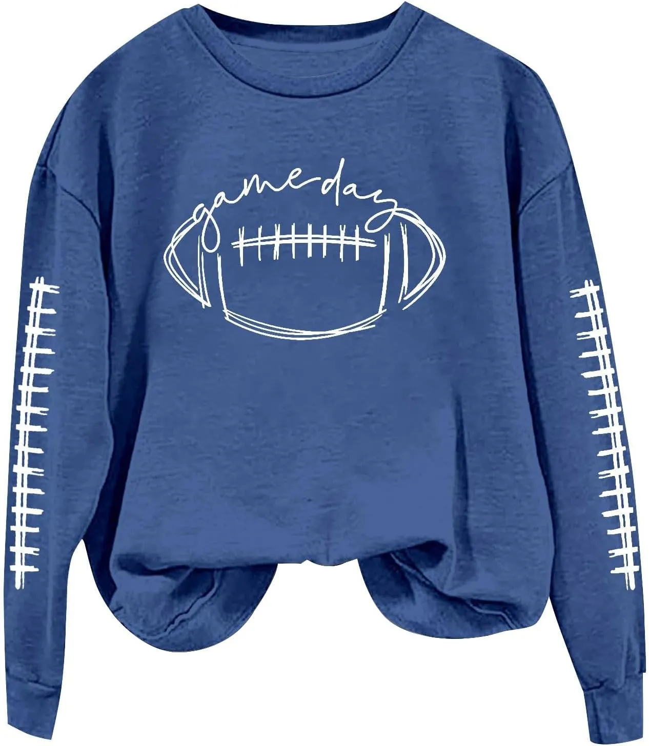 Football Sweatshirts for Women Game Day Sweatshirts Graphic Printed Hoodies Long Sleeve Pullover Tops Tunic Tops