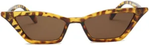 GALPADA Polarized Vintage Cat Eye Sunglasses for Women Plastic Frame Stylish Small for Outdoor Activities