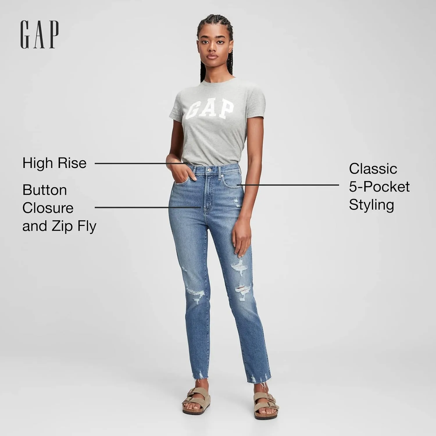 GAP Women's High Rise Vintage Slim Fit Denim Jeans