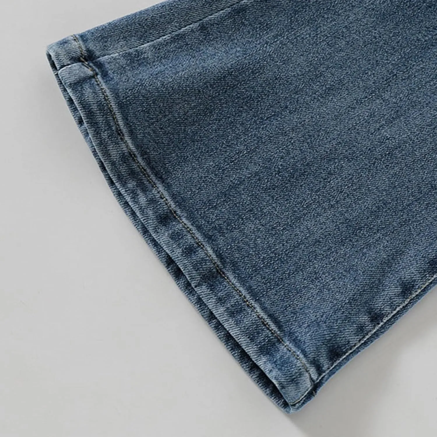 Girls' Flare Stretch Denim Jeans Cute Pants for Teen Girls High Waisted Multi Pocket Cargo Jeans Baggy Jeans