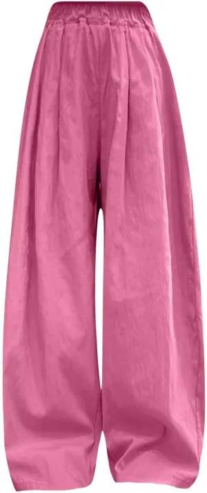 Girls Wide Leg Pants High Waisted Loose Straight Leg Trousers Kids Casual Palazzo Pants Relax Fit Baggy Pants Clothes