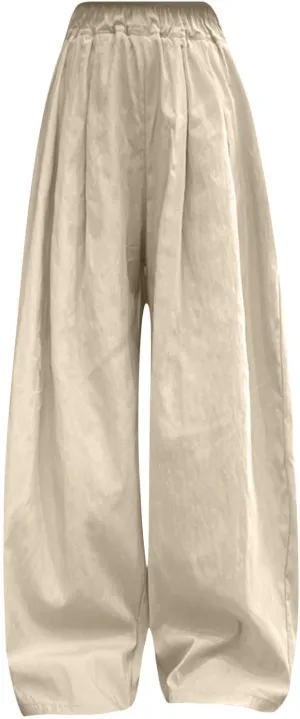 Girls Wide Leg Pants High Waisted Loose Straight Leg Trousers Kids Casual Palazzo Pants Relax Fit Baggy Pants Clothes