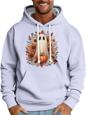 GOFULY Halloween Sweatshirts For Men Funny Fall Hoodies Problem Solved Bloody Halloween Sweatshirts Long Sleeve Sweater