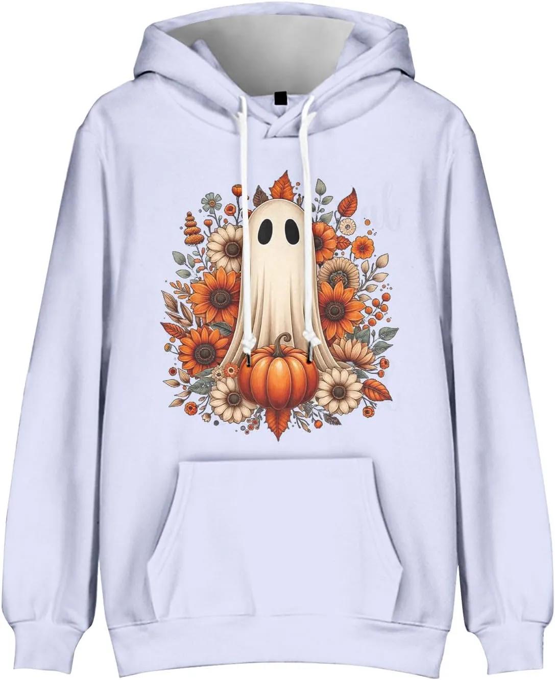 GOFULY Halloween Sweatshirts For Men Funny Fall Hoodies Problem Solved Bloody Halloween Sweatshirts Long Sleeve Sweater