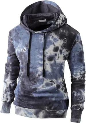 GOFULY Men'S Fashion Hoodies & Sweatshirts Tie Dye Fall Sweatshirts Large Hoodies Pullover Drawstring Long Sleeve Sweaters