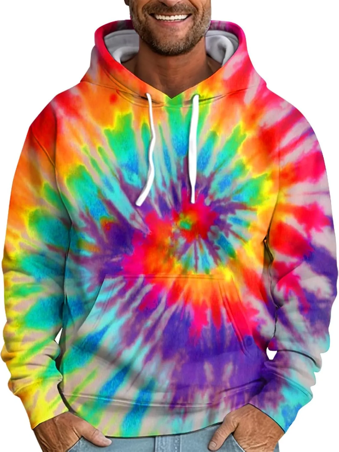 GOFULY Men'S Fashion Hoodies & Sweatshirts Usa Flag American Patriotic Fall Winter Pullover Sweatshirts Long Sleeve Shirts