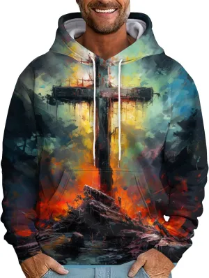 GOFULY Mens Graphic Hoodies Pullover Vintage Graphic Fall Sweatshirt Fashion Winter Hoodies Pullover Drawstring Y2K Shirts