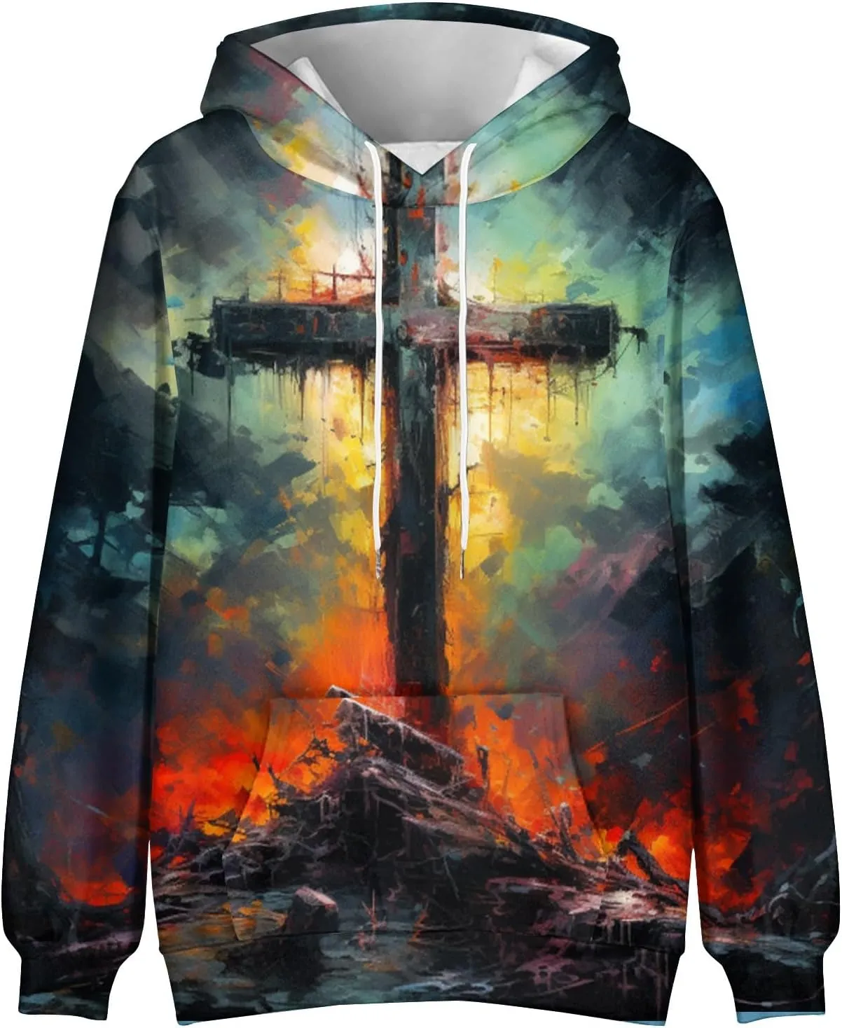 GOFULY Mens Graphic Hoodies Pullover Vintage Graphic Fall Sweatshirt Fashion Winter Hoodies Pullover Drawstring Y2K Shirts