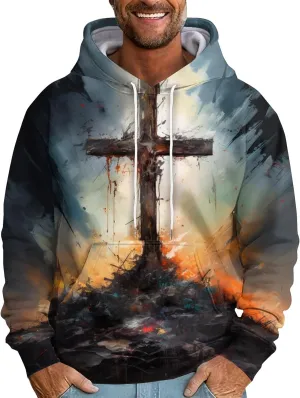 GOFULY Mens Graphic Hoodies Pullover Vintage Graphic Fall Sweatshirt Fashion Winter Hoodies Pullover Drawstring Y2K Shirts