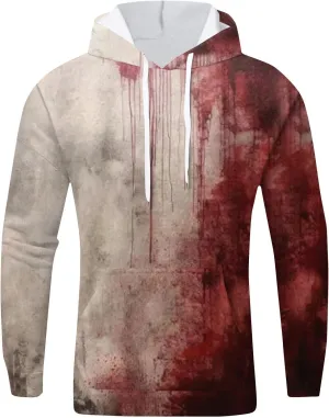 GOFULY Men'S Halloween Sweatshirts Fall Hoodies Problem Solved Bloody Halloween Winer Sweatshirts Long Sleeve Sweaters 2024