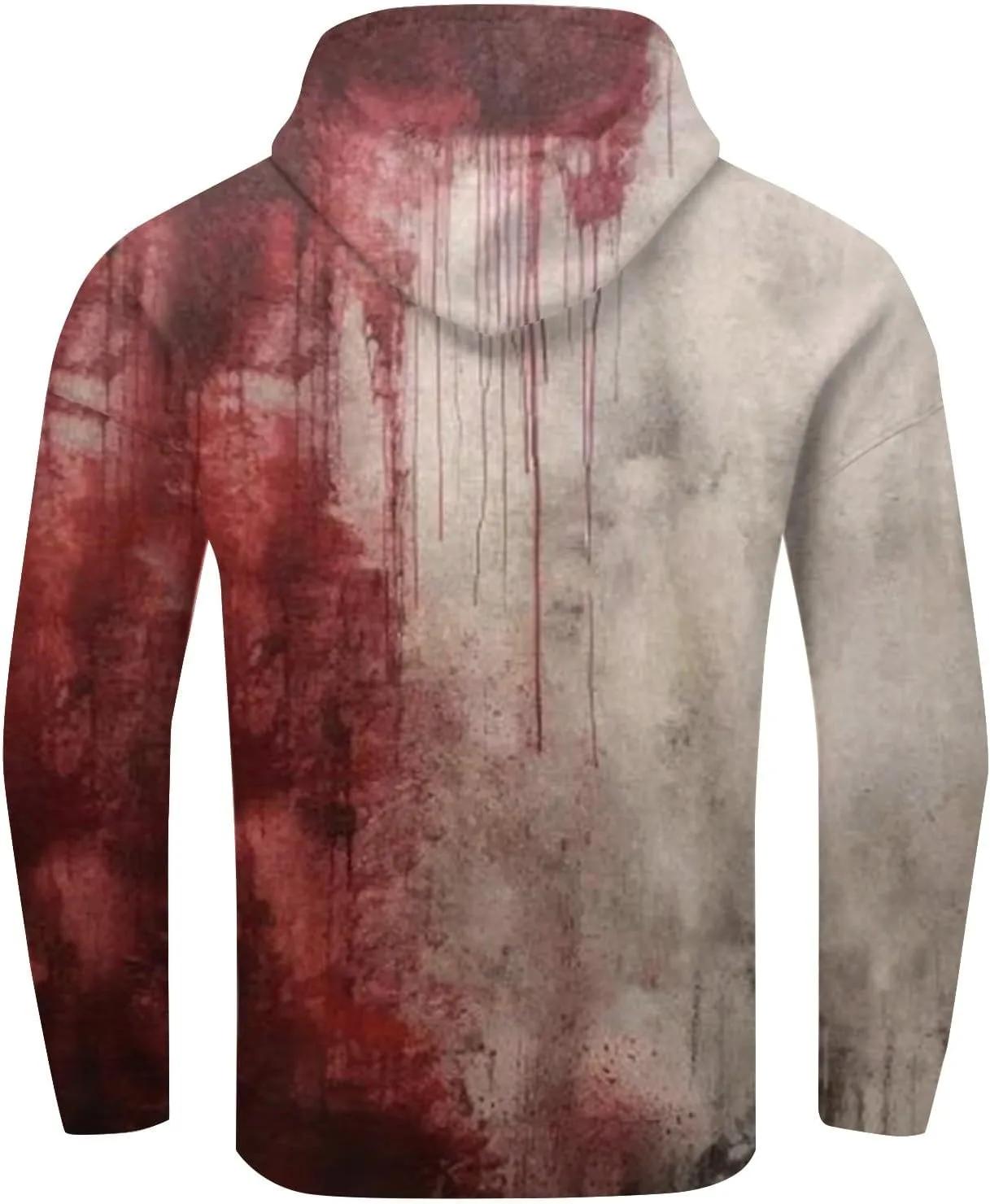 GOFULY Men'S Halloween Sweatshirts Fall Hoodies Problem Solved Bloody Halloween Winer Sweatshirts Long Sleeve Sweaters 2024
