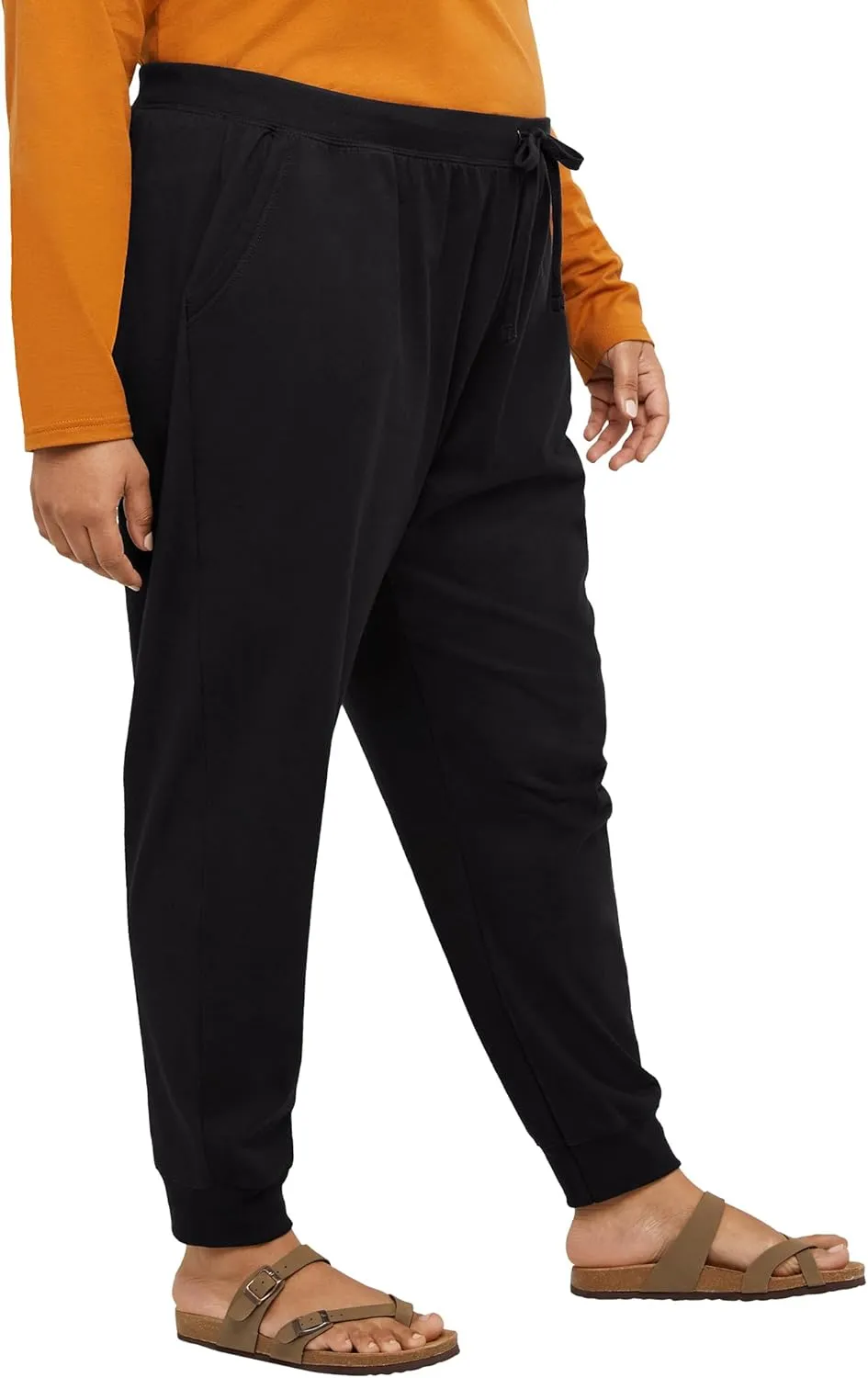 Hanes Women's Originals Cotton Joggers, 100% Cotton Jersey Sweatpants For Women, 29 Inseam