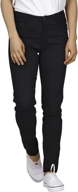 HDE Women's Mid-Rise Stretchy Denim Slim Fit Skinny Jeans
