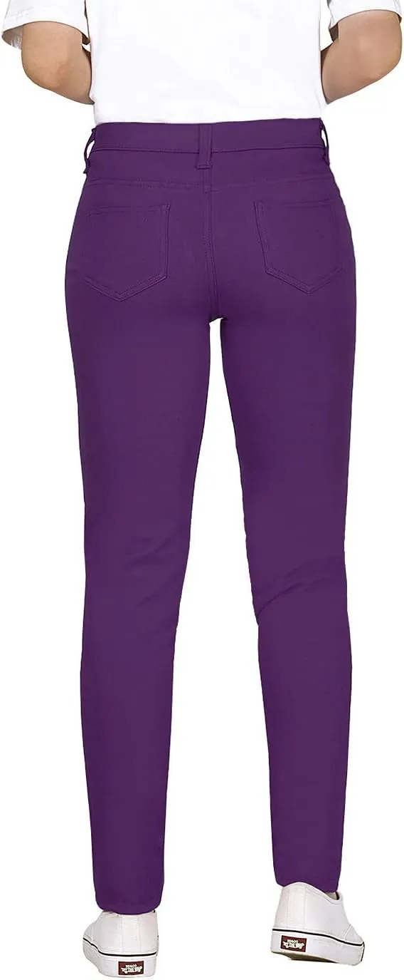HDE Women's Mid-Rise Stretchy Denim Slim Fit Skinny Jeans