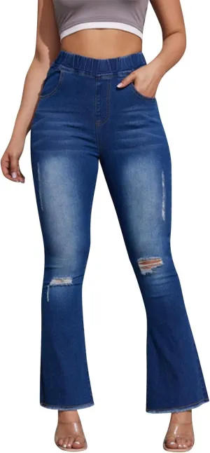 High Waisted Bell Bottom Jeans for Women Flare Jeans for Women Stretch Wide Leg Fashion Bell Bottom Jeans