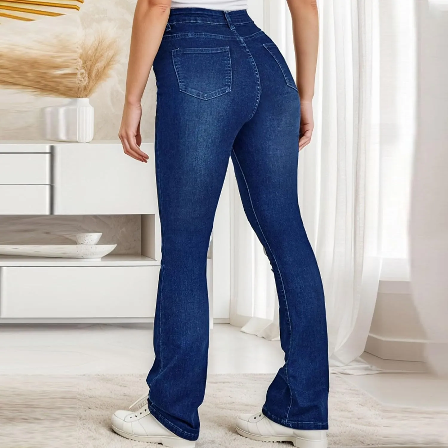 High Waisted Bell Bottom Jeans for Women Flare Jeans for Women Stretch Wide Leg Fashion Bell Bottom Jeans