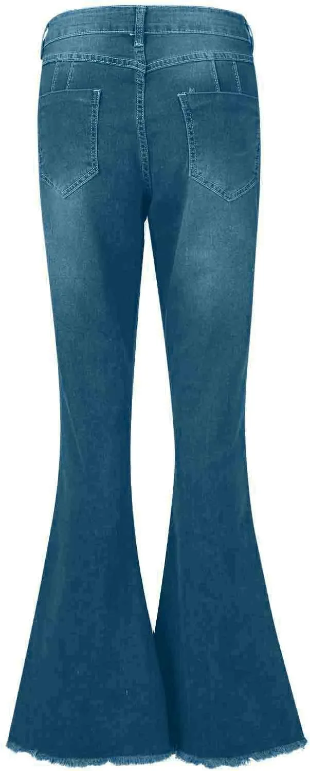 High Waisted Bell Bottom Jeans for Women Flare Jeans for Women Stretch Wide Leg Fashion Bell Bottom Jeans