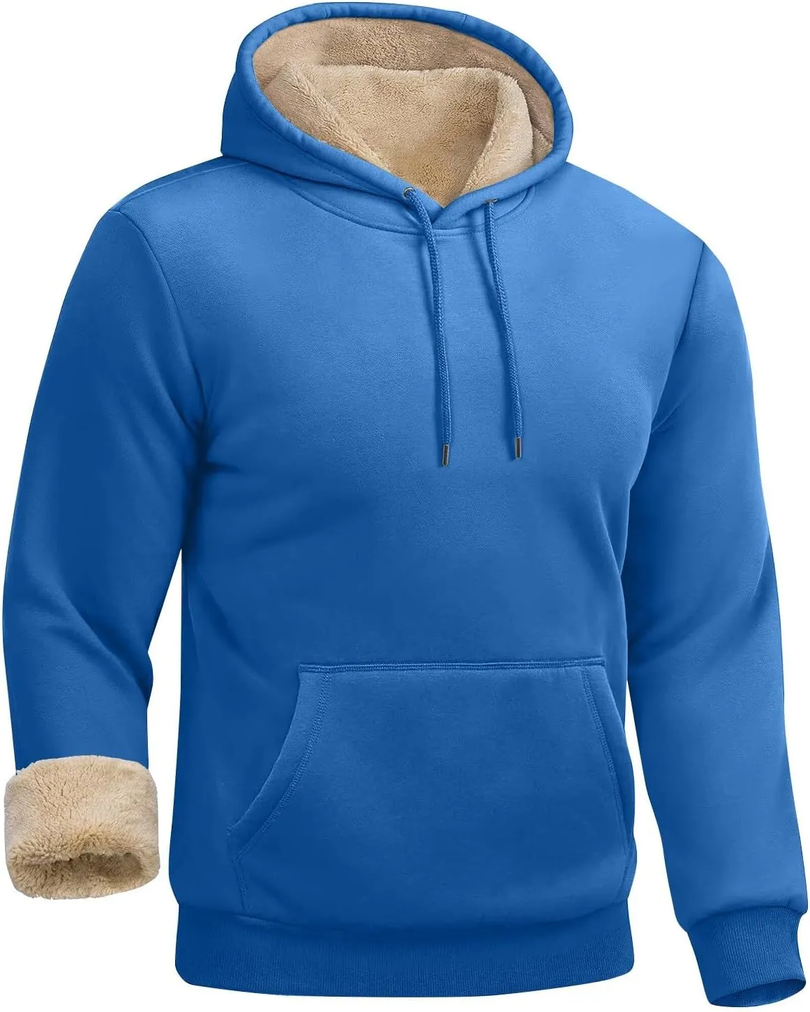 Hoodies For Men Sherpa Fleece Lined Sweatshirt Pullover Sweaters Winter Warm Hoodie With Pockets