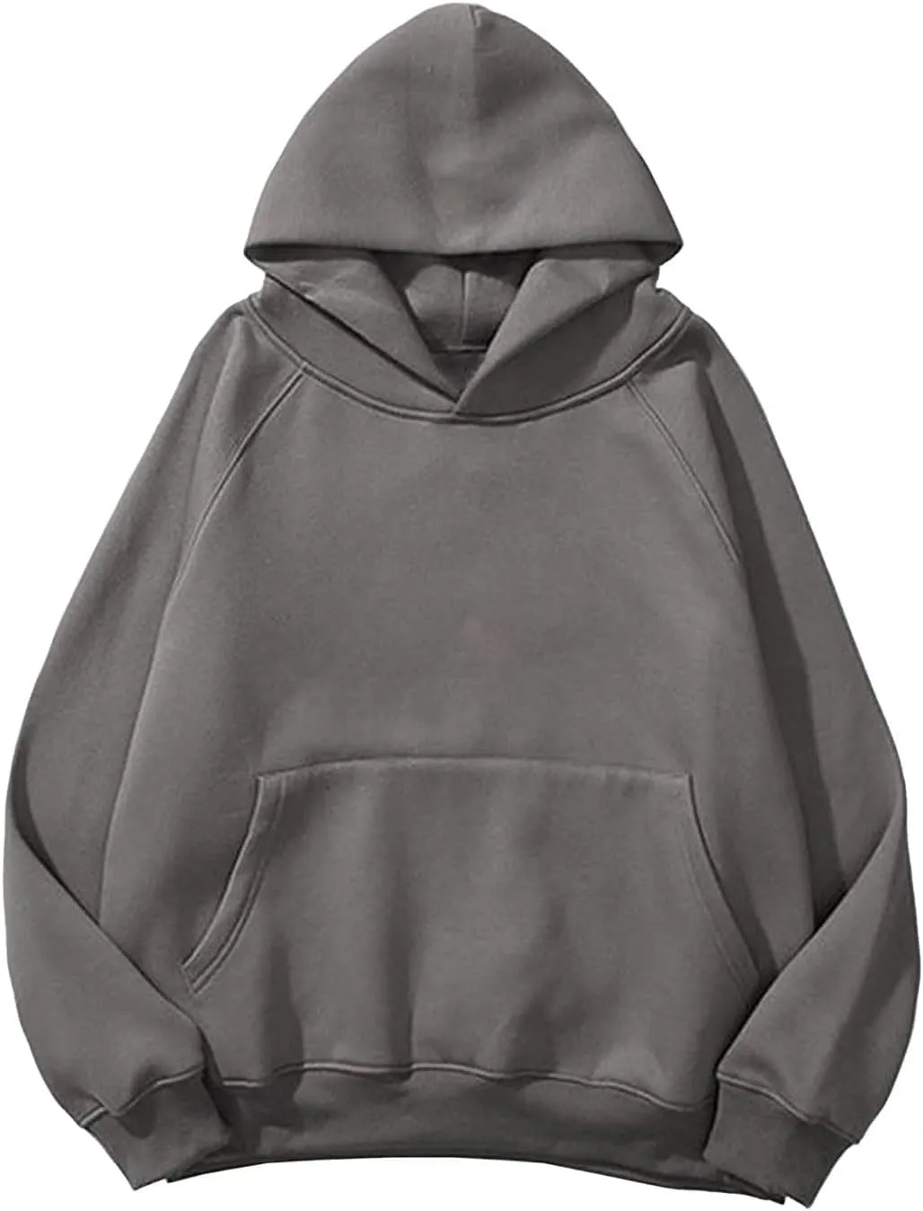 Hoodies for Women Oversized Hooded Sweatshirt Drop Shoulder Fall Fleece Lined Clothes with Pocket Causal Solid 2023 Outfits