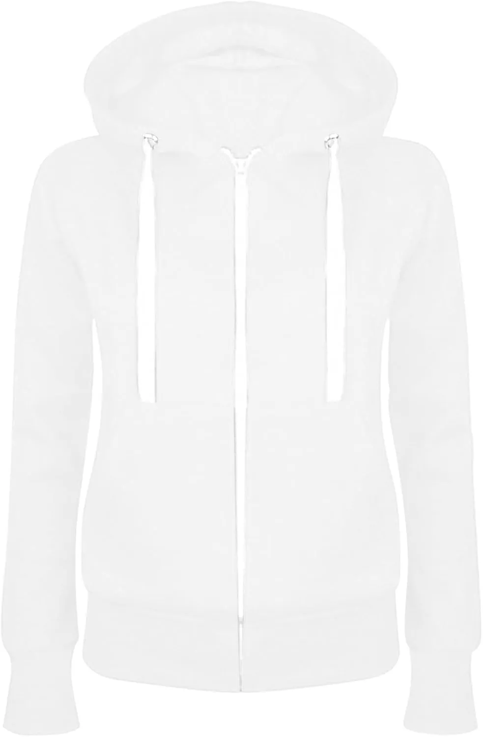 Hooedies for Women Full Zip Up Fleece Drawstring Long Sleeve Sweatshiirt With Pocket Slim Fit Fashion Sweater Tops
