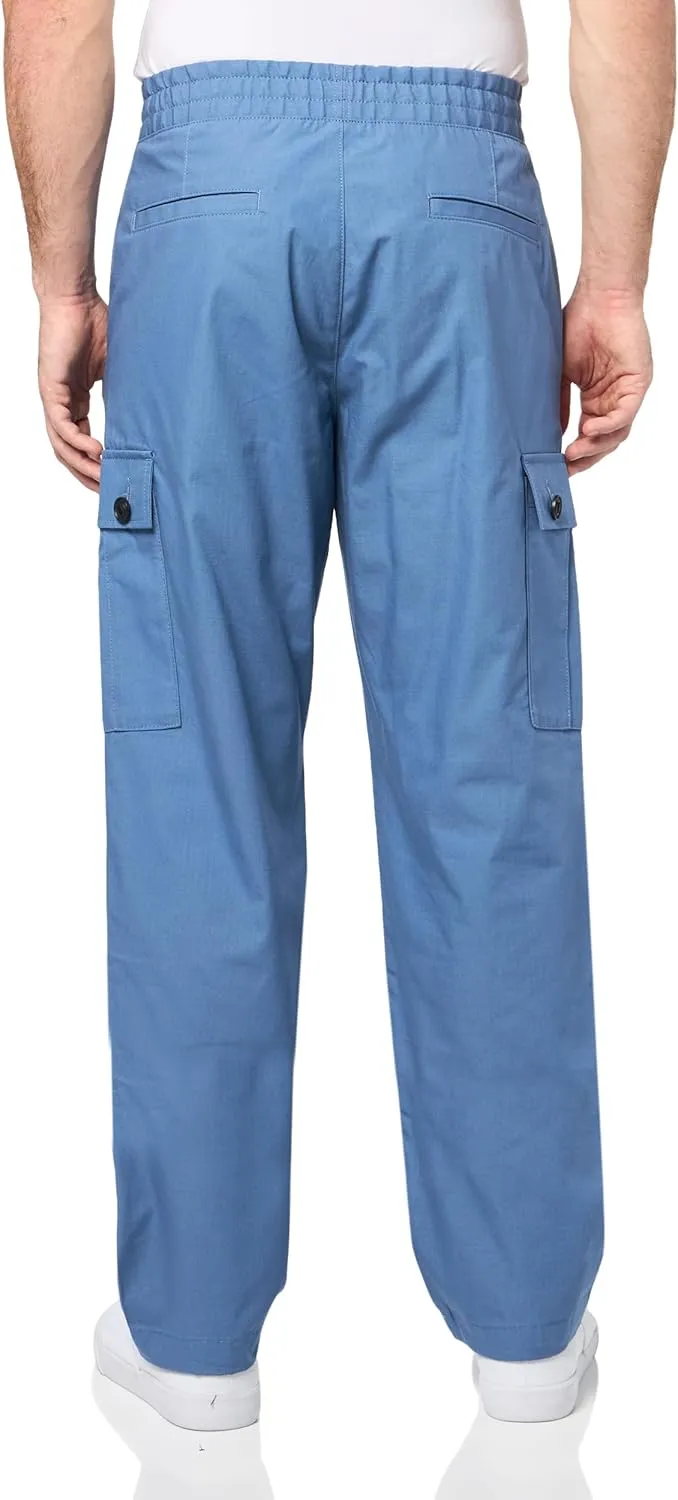 HUGO Men's Cotton Rip Stop Cargo Pocket Joggers
