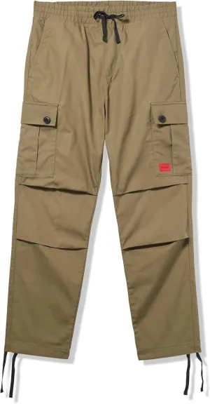 HUGO Men's Cotton Rip Stop Cargo Pocket Joggers