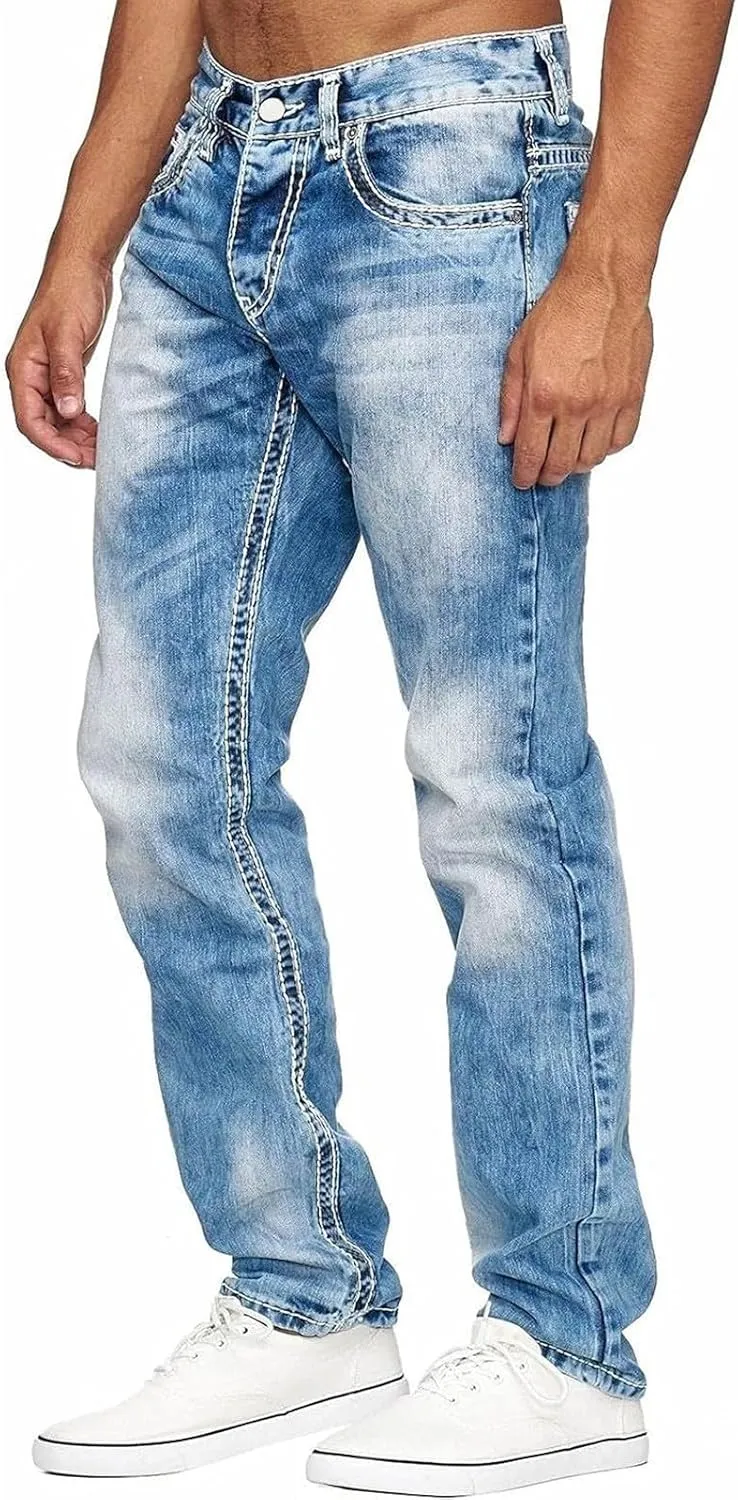 Jeans for Men Relaxed Fit Street Sharpened Jeans Jean Men Relax Fit Jeans for Men Big and Tall Relax Fit Jeans for