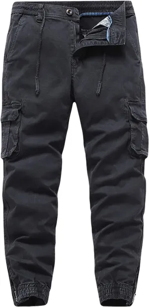 JEShifangjiusu Men's Relaxed Fit Straight Leg Cargo Pant Lightweight Cotton Outdoor Military Trousers Stretch Cotton Pants