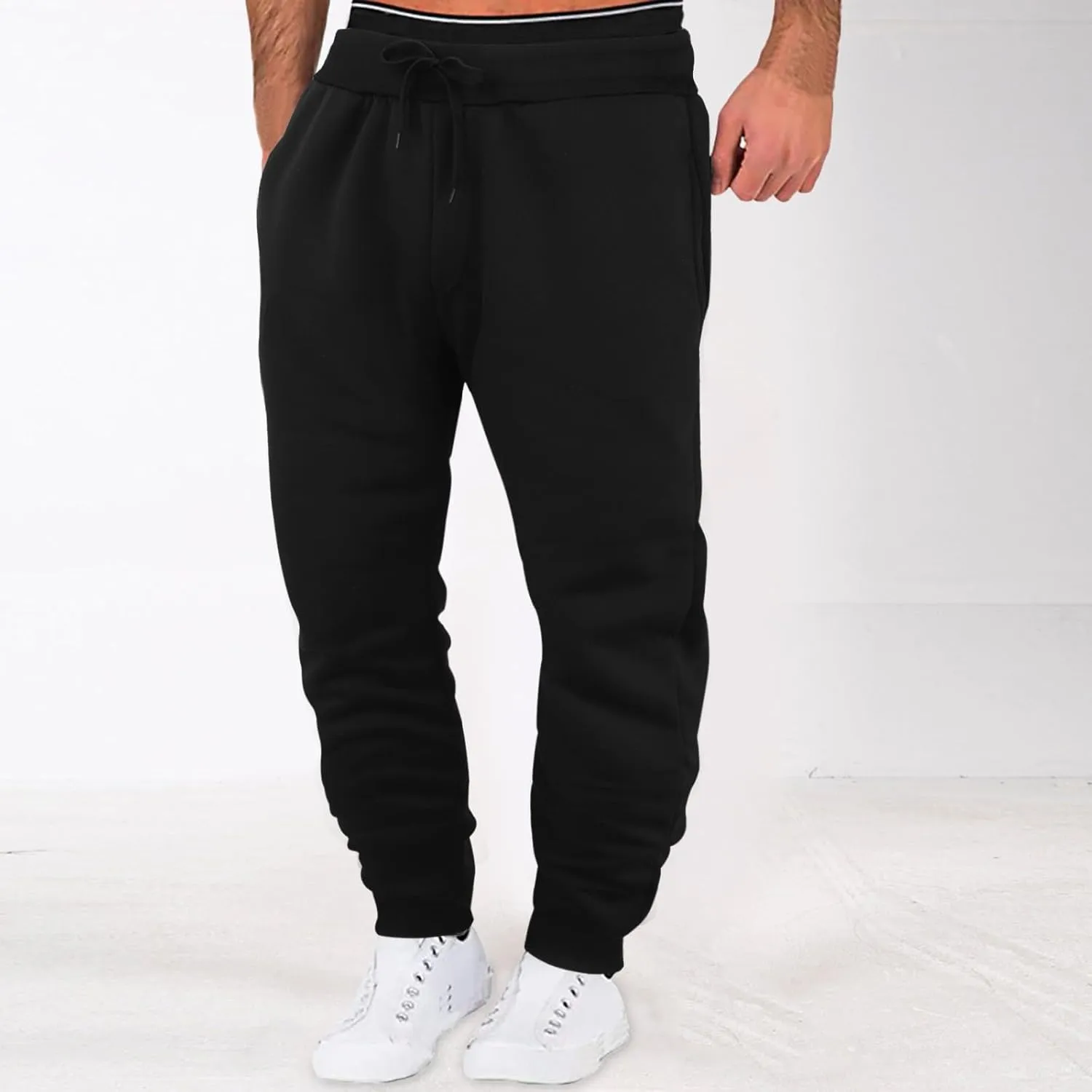 Joggers for Men Big and Tall Heavyweight Fleece Joggers Sweatpants Slim Fit Mens Athletic Jogger Pants with Pockets