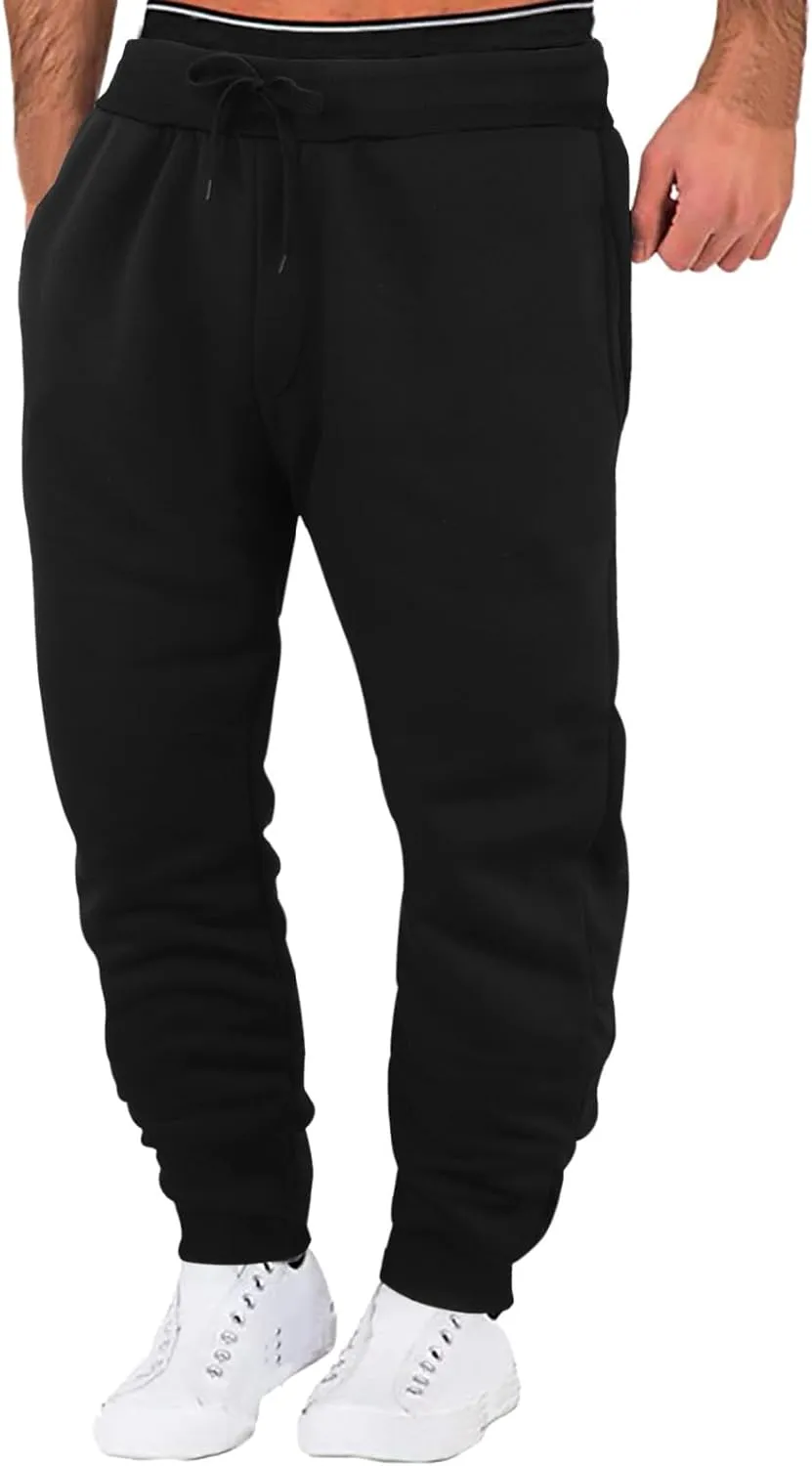 Joggers for Men Big and Tall Heavyweight Fleece Joggers Sweatpants Slim Fit Mens Athletic Jogger Pants with Pockets