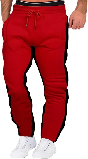 Joggers for Men Fleece Casual Drawstring Baggy Sport Athletic Gym Workout Sweatpants Cargo Sweatpants with Pockets