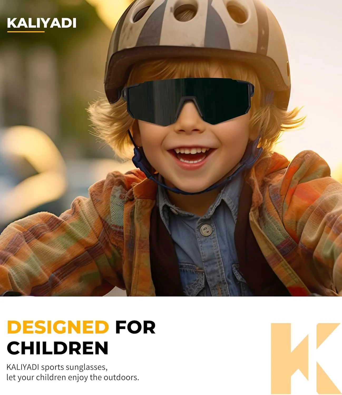 KALIYADI Polarized Youth Baseball-Sunglasses Kids-Sunglasses: Boys Girls Sports Cycling Running Age 3-12 UV400 Protection