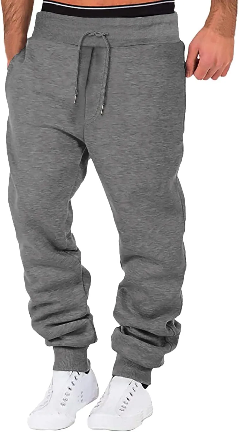 LCMTWX Cargo Pants for Men Casual Jogging Sports Elastic with Pockets Men's Men's Pants Fleece Active Tech Joggers