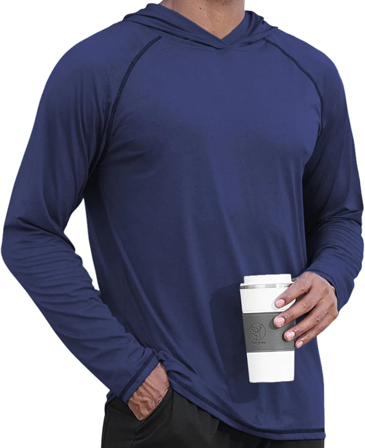 Lexiart Mens Workout Hood Sweatshirts Athlete Slim FIt Hoodie Lightweight Pullover