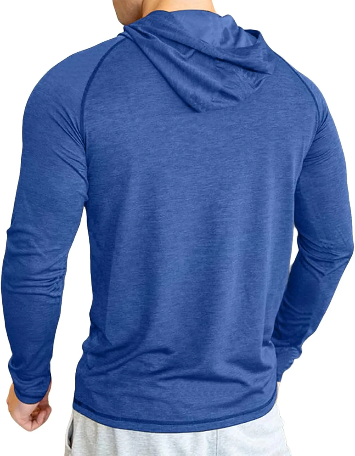 Lexiart Mens Workout Hood Sweatshirts Athlete Slim FIt Hoodie Lightweight Pullover