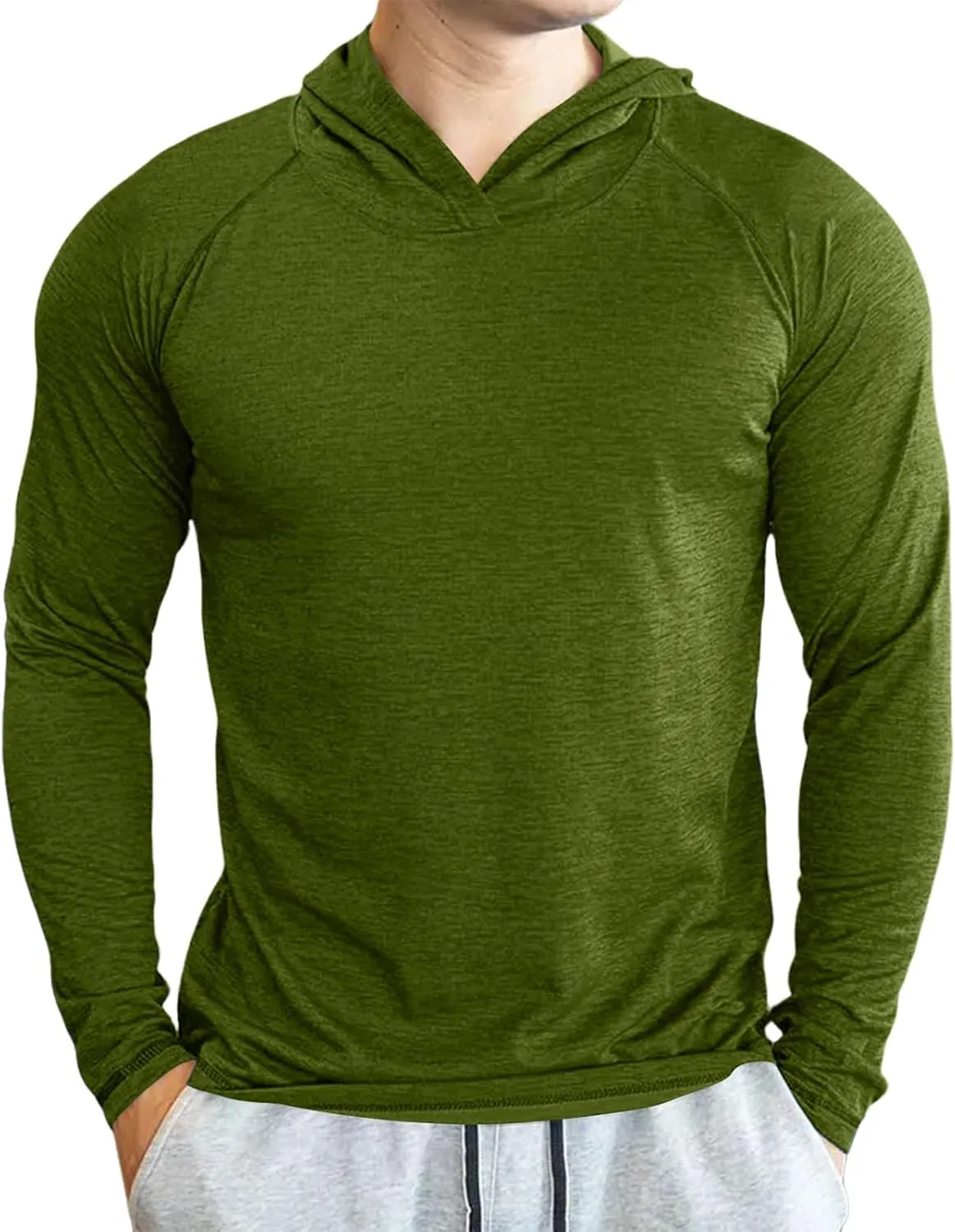 Lexiart Mens Workout Hood Sweatshirts Athlete Slim FIt Hoodie Lightweight Pullover