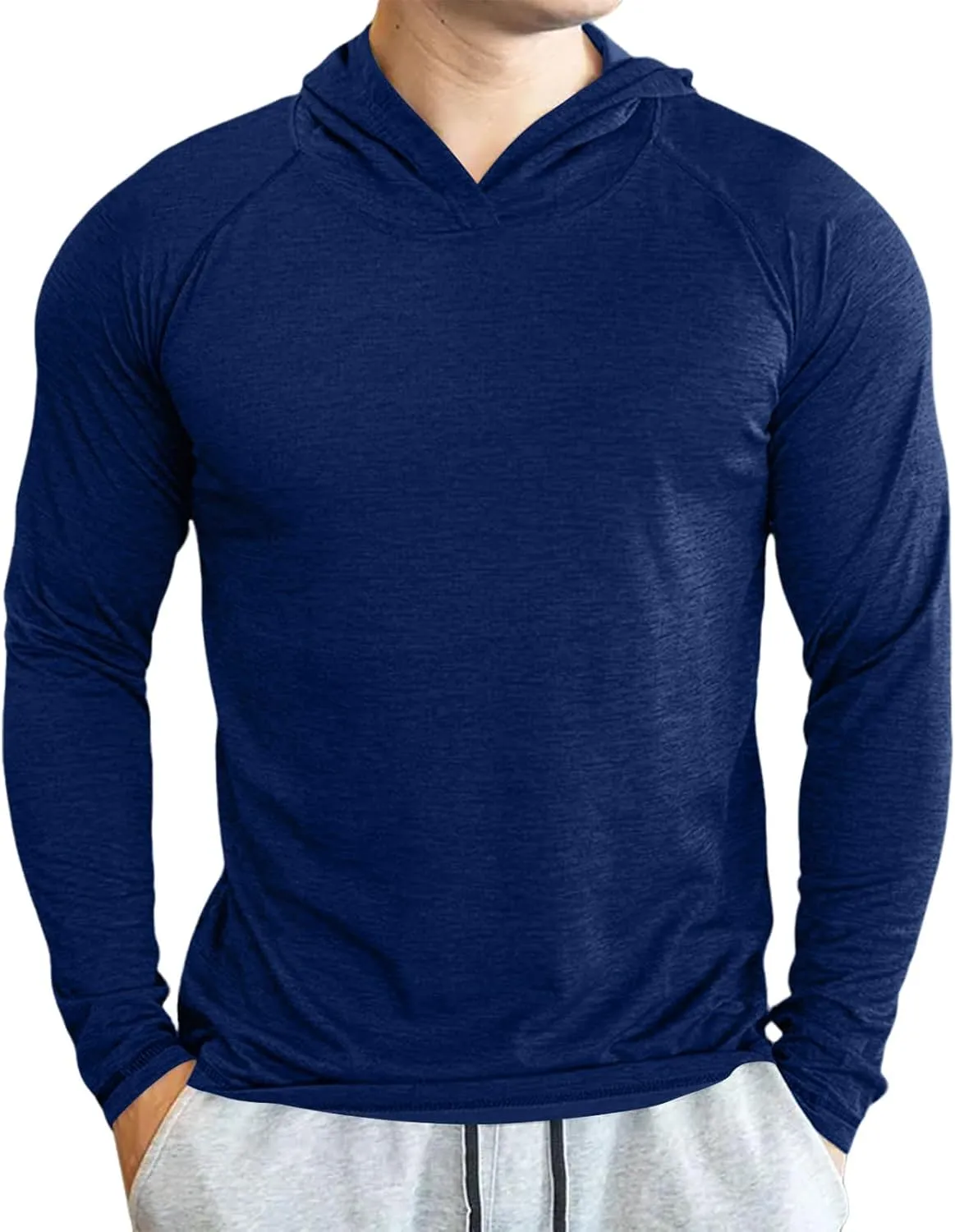 Lexiart Mens Workout Hood Sweatshirts Athlete Slim FIt Hoodie Lightweight Pullover