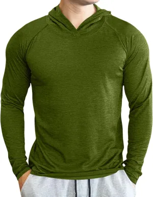 Lexiart Mens Workout Hood Sweatshirts Athlete Slim FIt Hoodie Lightweight Pullover