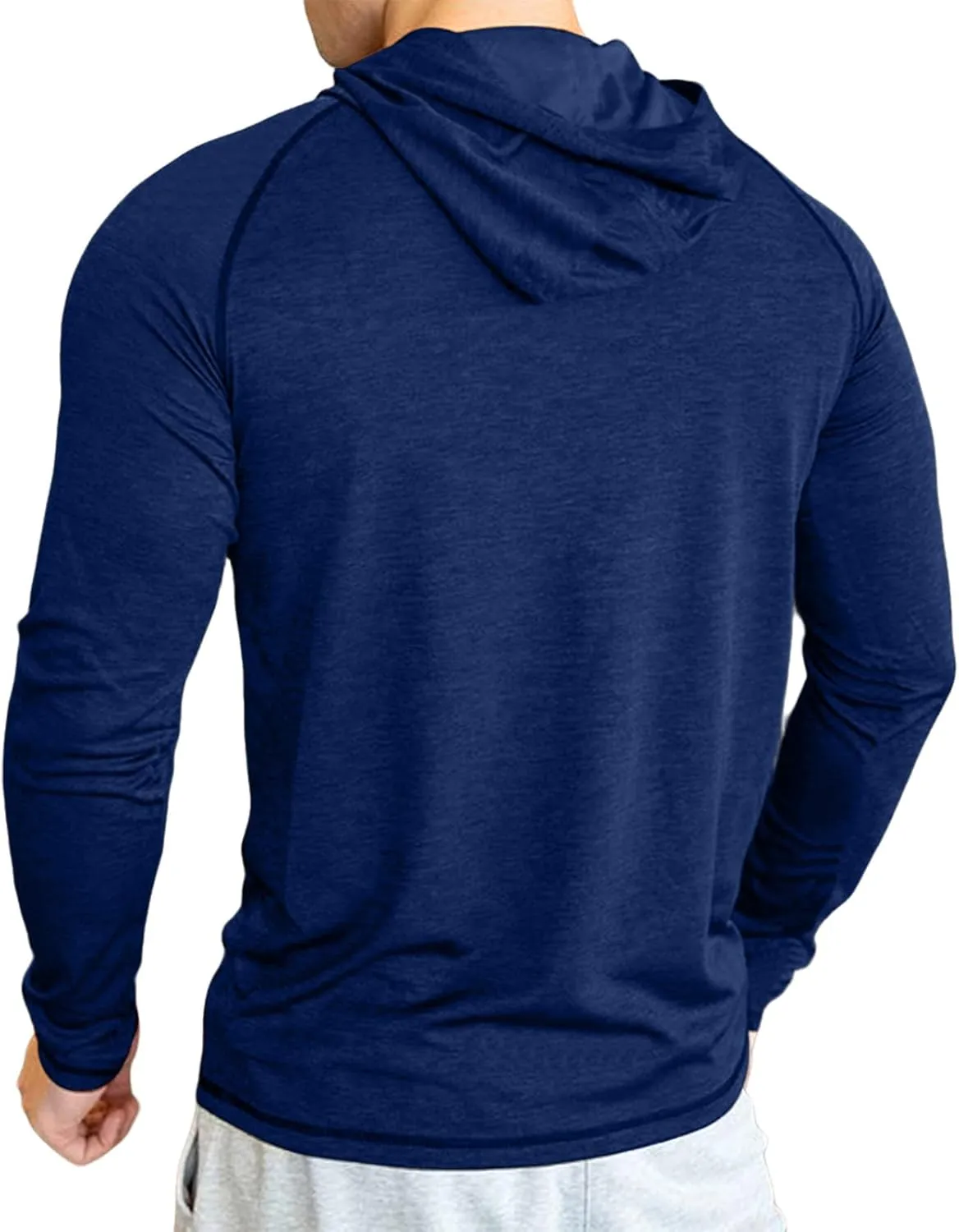 Lexiart Mens Workout Hood Sweatshirts Athlete Slim FIt Hoodie Lightweight Pullover