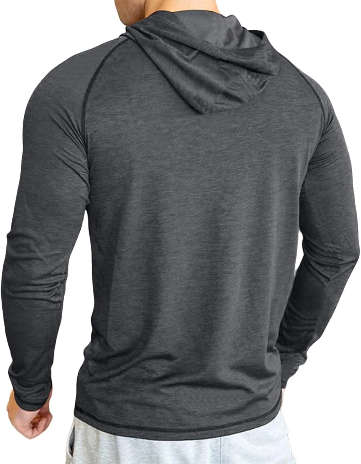 Lexiart Mens Workout Hood Sweatshirts Athlete Slim FIt Hoodie Lightweight Pullover